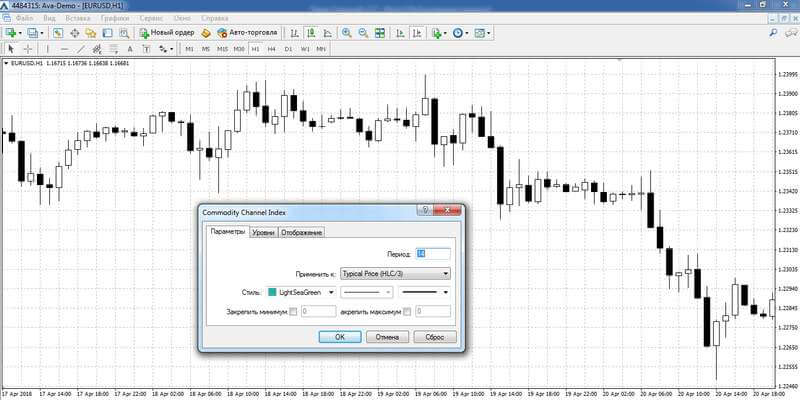 Tool settings for trading